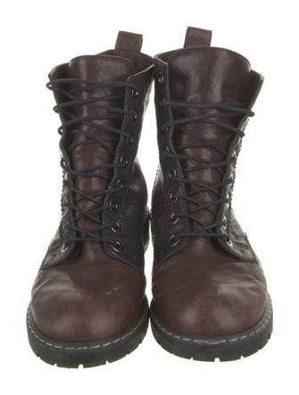Stuart Weitzman Leather Combat Boots