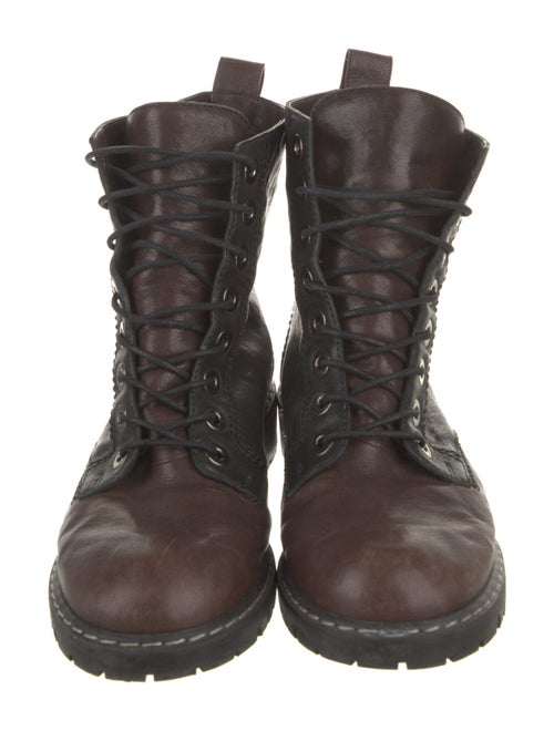 Stuart Weitzman Leather Combat Boots