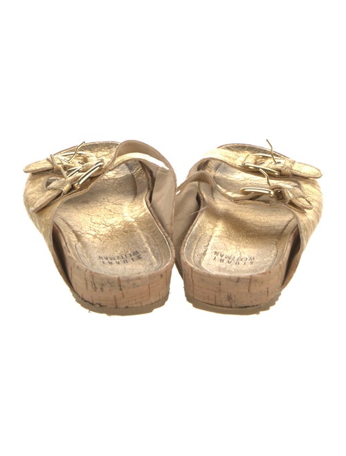 Stuart Weitzman Leather Animal Print Sandals