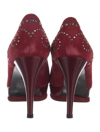 Stuart Weitzman Suede Patterned Pumps