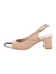 Stuart Weitzman Suede Colorblock Pattern Slingback Pumps