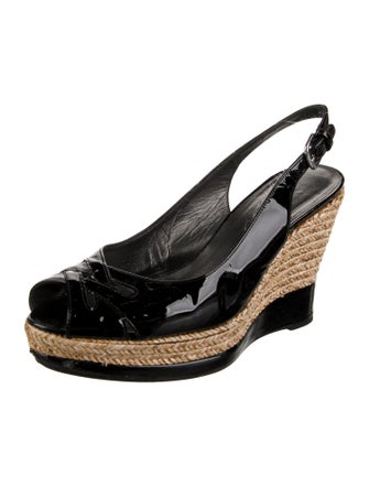 Stuart Weitzman Patent Leather Espadrilles