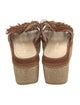 Stuart Weitzman Suede Colorblock Pattern Espadrilles