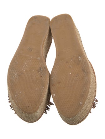 Stuart Weitzman Suede Colorblock Pattern Espadrilles