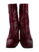 Stuart Weitzman Embossed Leather Animal Print Boots