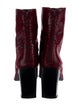 Stuart Weitzman Embossed Leather Animal Print Boots