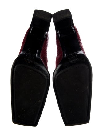 Stuart Weitzman Embossed Leather Animal Print Boots