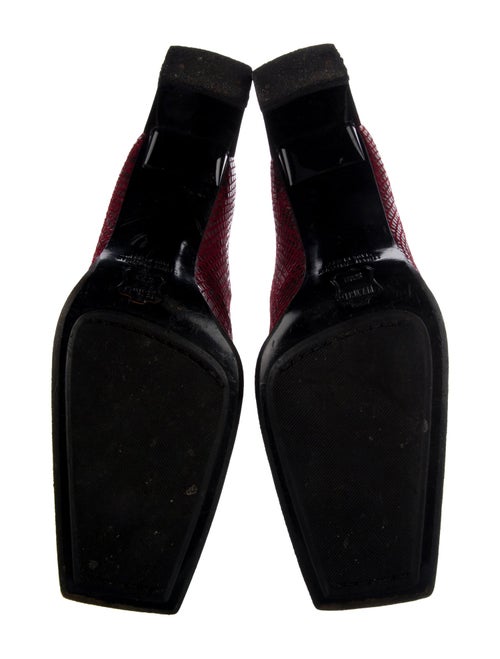 Stuart Weitzman Embossed Leather Animal Print Boots