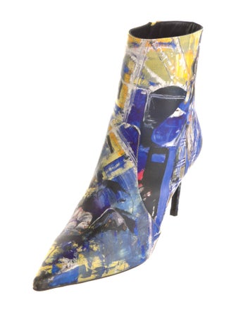 Stuart Weitzman Leather Printed Boots