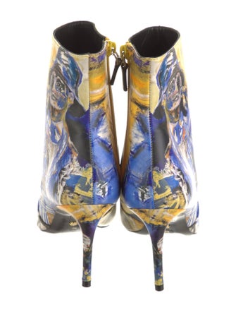 Stuart Weitzman Leather Printed Boots