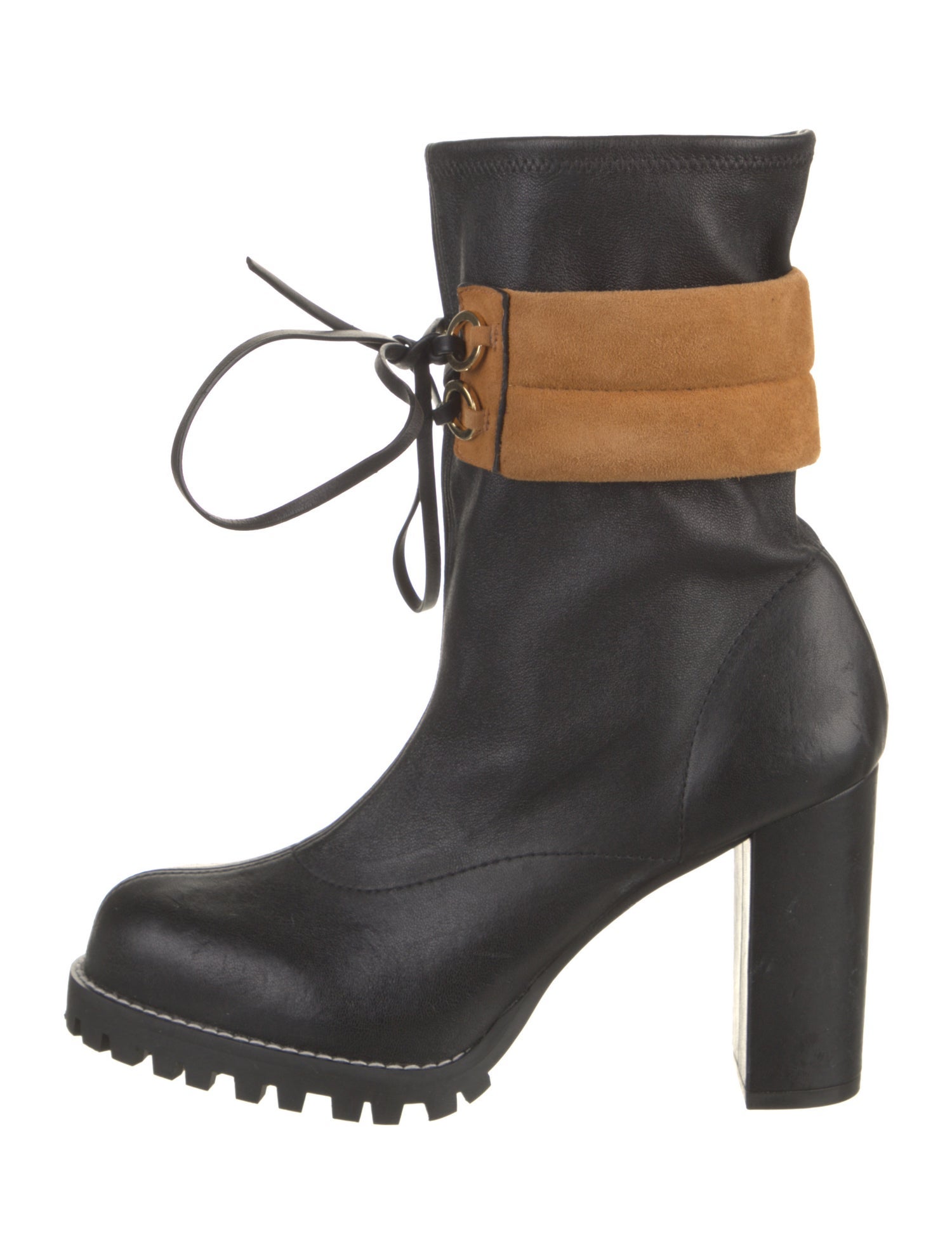 Stuart Weitzman Leather Lace-Up Boots