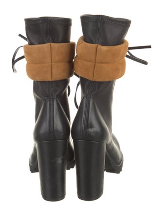 Stuart Weitzman Leather Lace-Up Boots