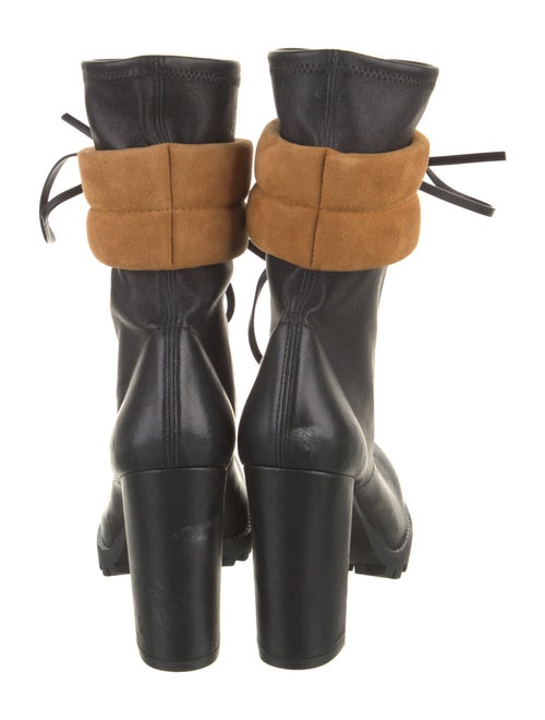 Stuart Weitzman Leather Lace-Up Boots