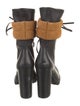 Stuart Weitzman Leather Lace-Up Boots