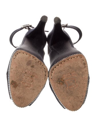 Stuart Weitzman Satin Glitter Accents Slingback Pumps