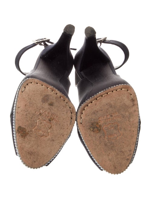 Stuart Weitzman Satin Glitter Accents Slingback Pumps