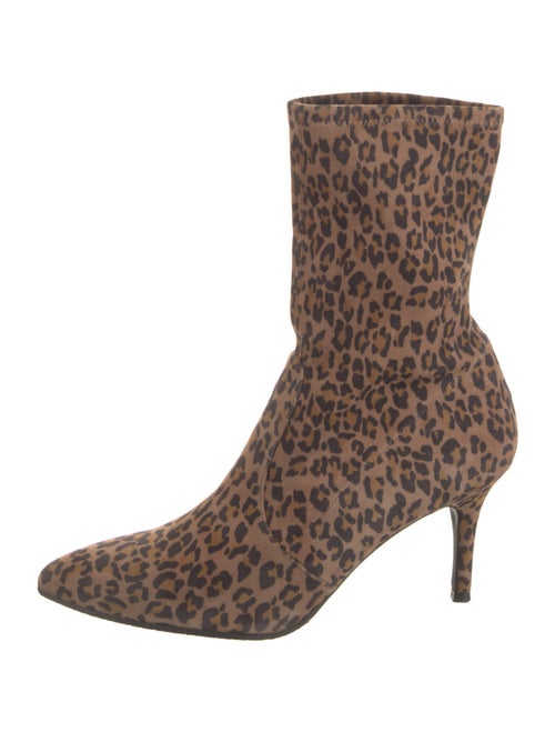 Stuart Weitzman Suede Animal Print Sock Boots