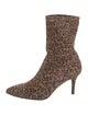 Stuart Weitzman Suede Animal Print Sock Boots