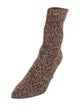 Stuart Weitzman Suede Animal Print Sock Boots