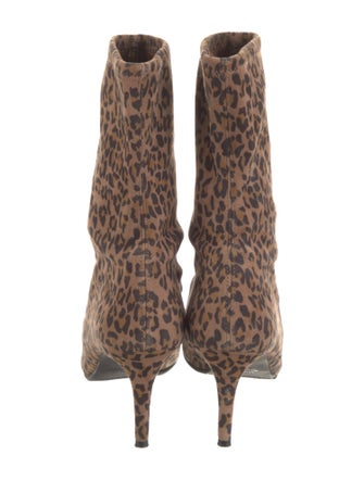Stuart Weitzman Suede Animal Print Sock Boots