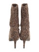 Stuart Weitzman Suede Animal Print Sock Boots