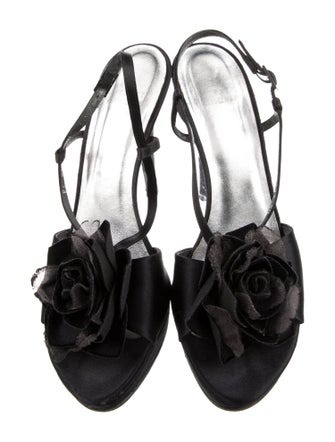 Stuart Weitzman Satin Slingback Sandals