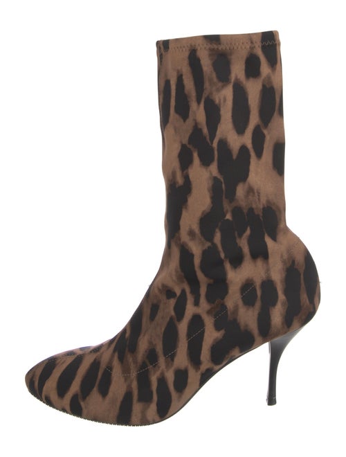 Stuart Weitzman Neoprene Animal Print Sock Boots