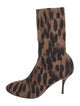 Stuart Weitzman Neoprene Animal Print Sock Boots