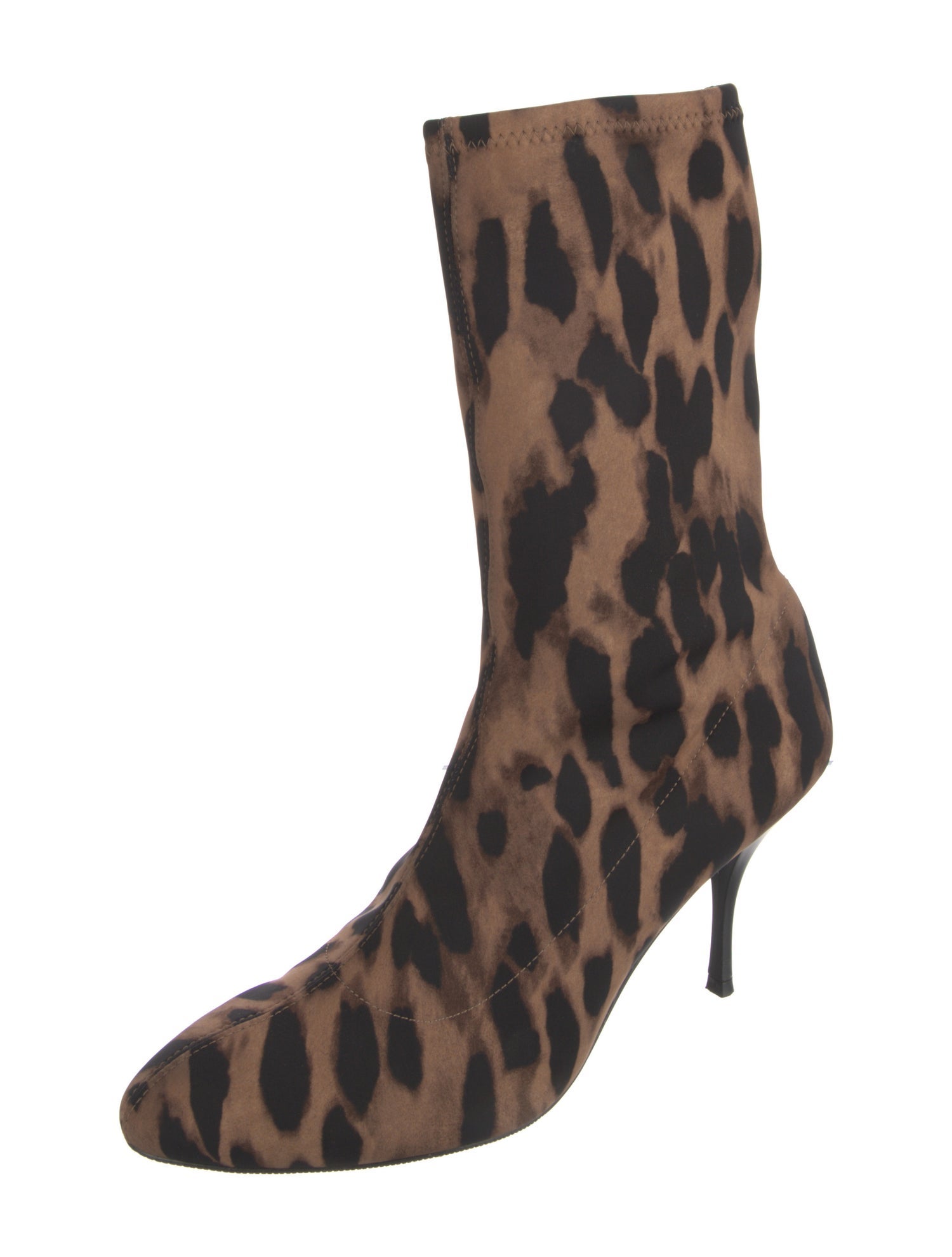 Stuart Weitzman Neoprene Animal Print Sock Boots