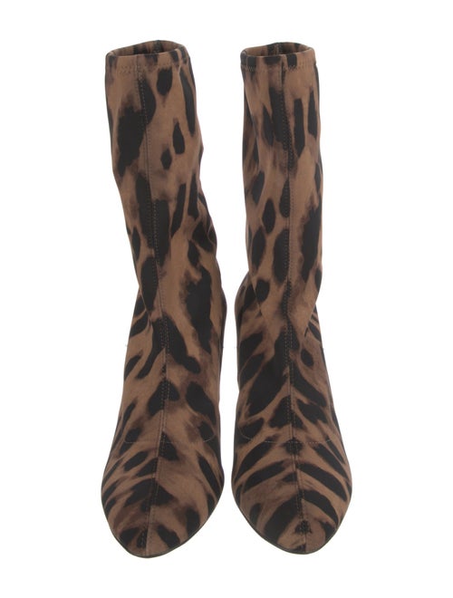 Stuart Weitzman Neoprene Animal Print Sock Boots