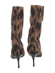 Stuart Weitzman Neoprene Animal Print Sock Boots