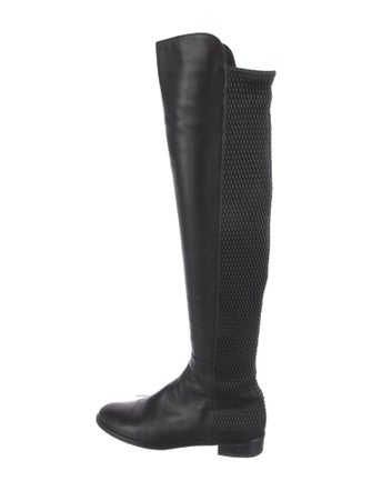 Stuart Weitzman Leather Sock Boots
