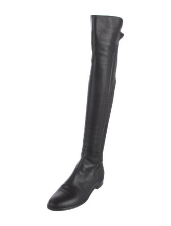 Stuart Weitzman Leather Sock Boots