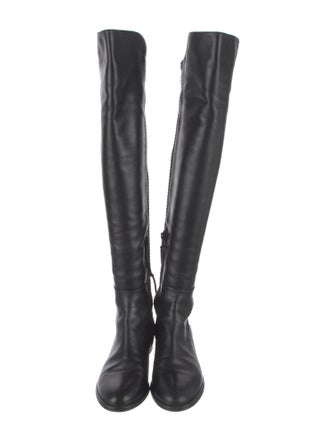 Stuart Weitzman Leather Sock Boots