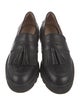 Stuart Weitzman Leather Tassel Accents Loafers