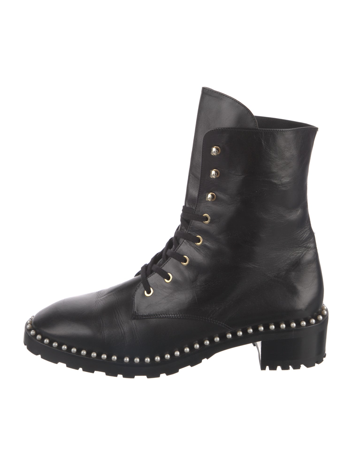 Stuart Weitzman Leather Combat Boots