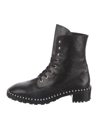 Stuart Weitzman Leather Combat Boots