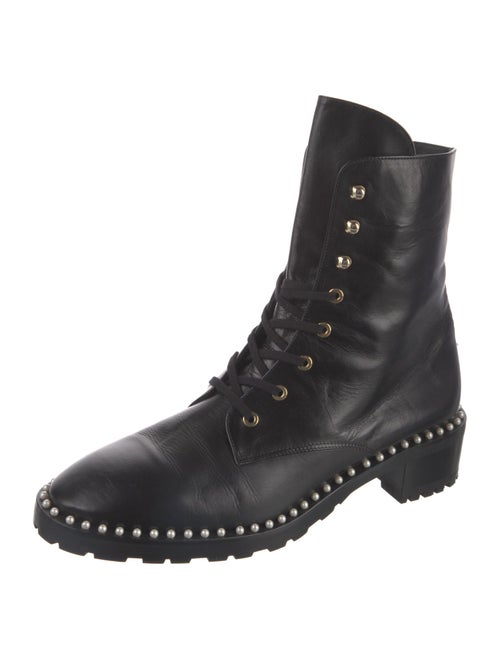 Stuart Weitzman Leather Combat Boots