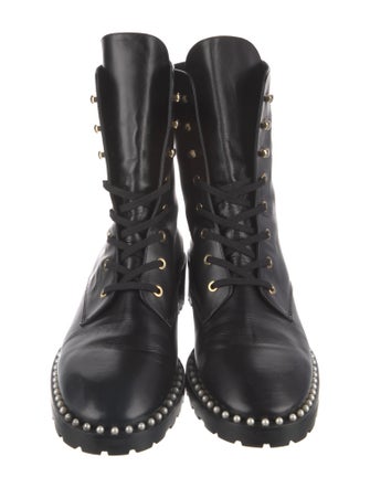 Stuart Weitzman Leather Combat Boots