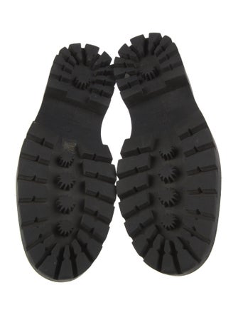 Stuart Weitzman Patent Leather Chain-Link Accents Loafers