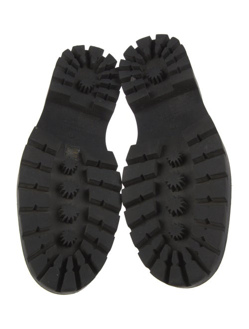 Stuart Weitzman Patent Leather Chain-Link Accents Loafers