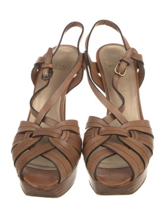 Stuart Weitzman Leather T-Strap Pumps