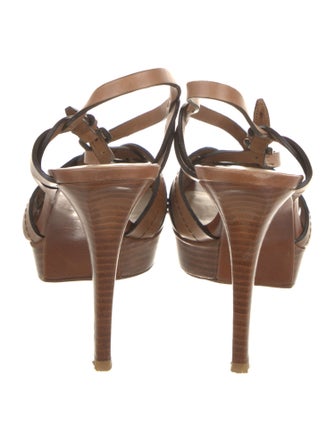 Stuart Weitzman Leather T-Strap Pumps