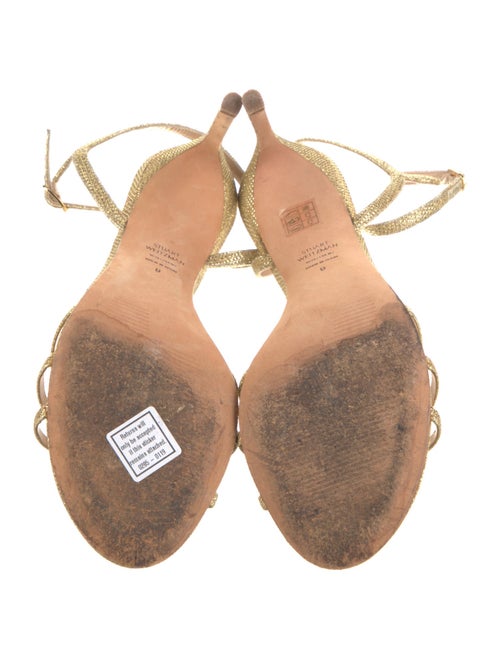 Stuart Weitzman Glitter Animal Print Sandals