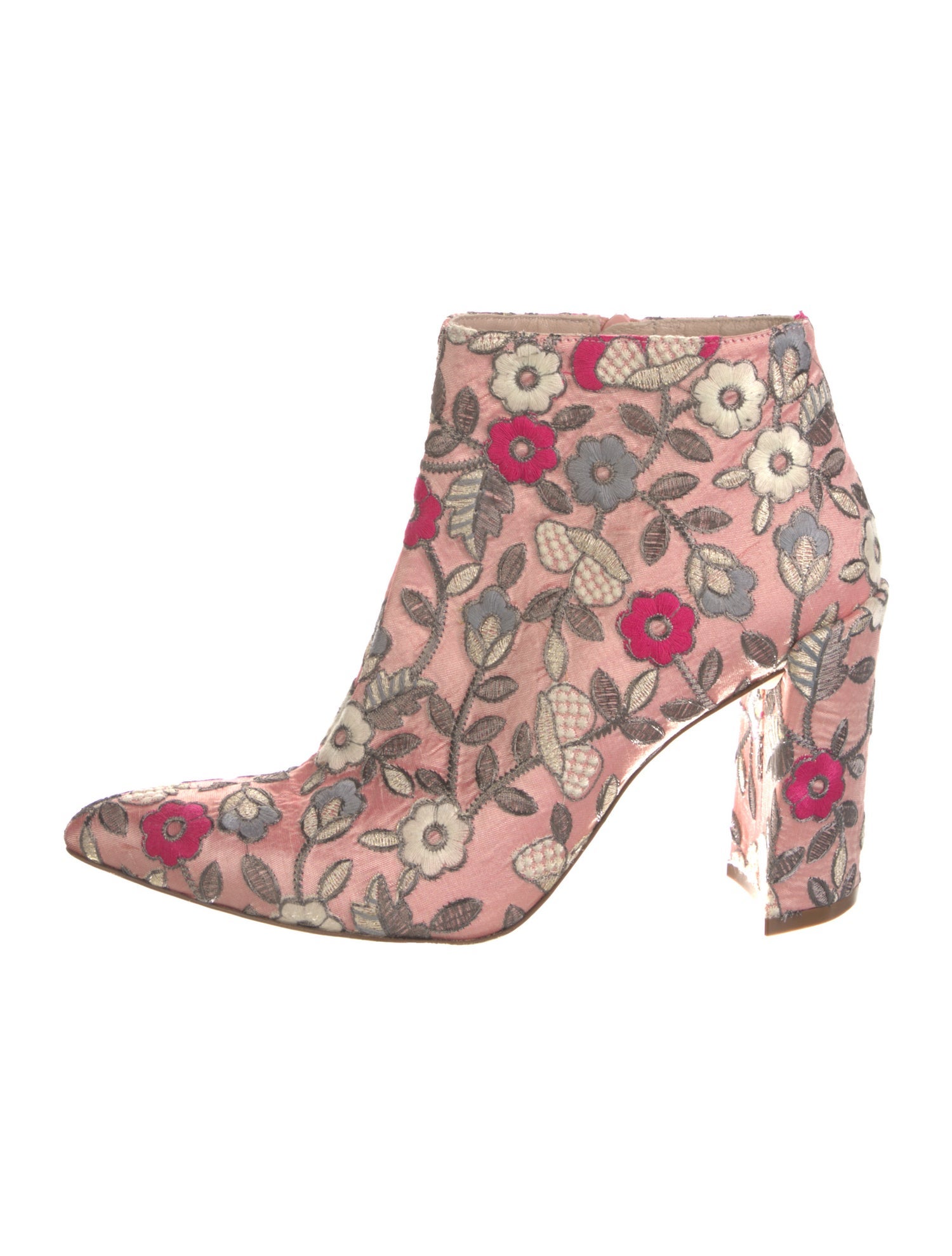 Stuart Weitzman Printed Embroidered Accent Boots