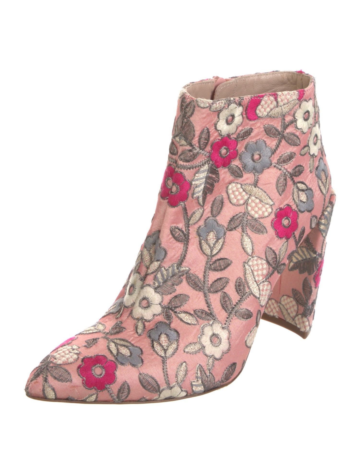 Stuart Weitzman Printed Embroidered Accent Boots