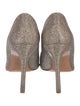 Stuart Weitzman Leather Glitter Accents Pumps
