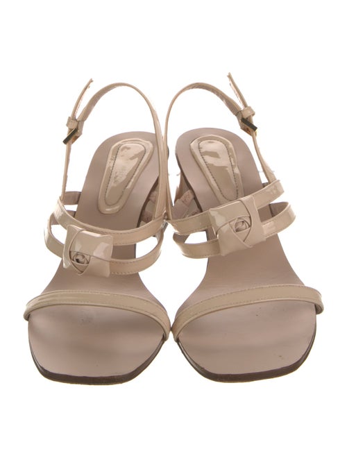 Stuart Weitzman Patent Leather Slingback Sandals