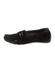 Stuart Weitzman Suede Chain-Link Accents Loafers