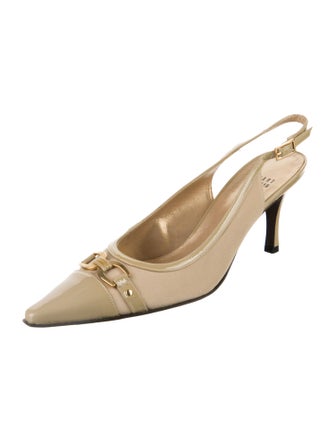 Stuart Weitzman Canvas Slingback Pumps